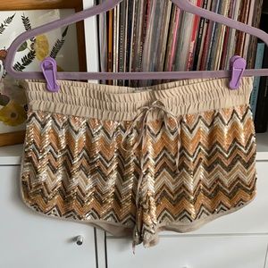 Haute Hippie Sequin Couture Shorts